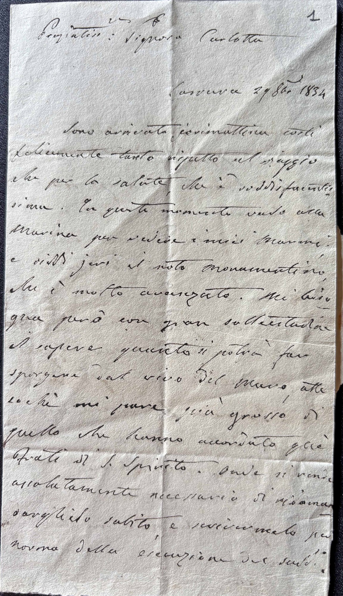 Pietro Genoni sua lettera